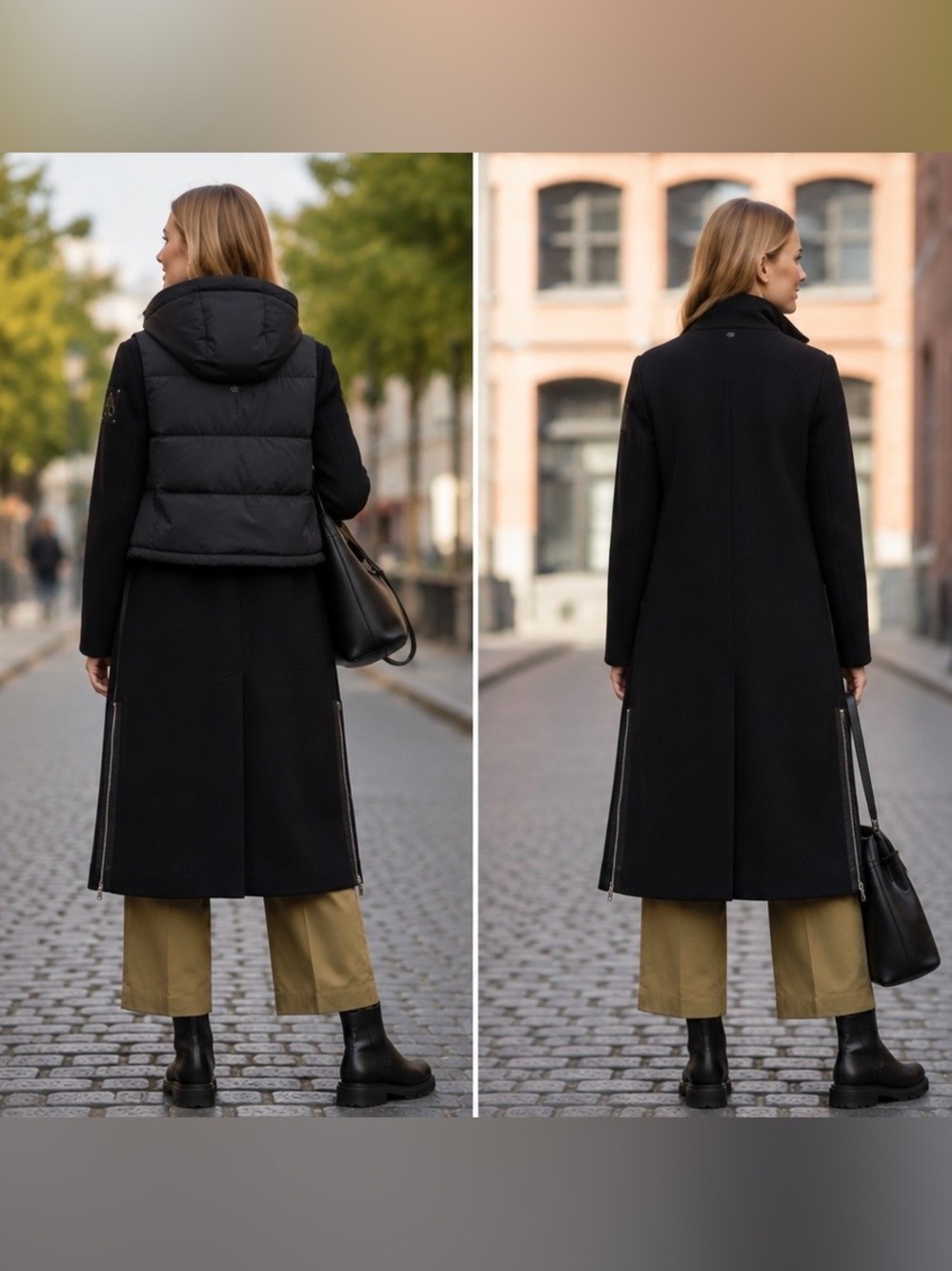 NWT MOOSE KNUCKLES Ranelagh Convertible 3-in-1 Wool Coat + Puffer Vest Sz Sz L - Picture 6 of 16